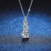 Colar Sorriso Feminino Novo Brilhante Imitação de Moissanita Zircônia Pingente Colar Moda Luxo Leve Joias de Alta Qualidade Elegantes