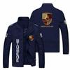 Nueva chaqueta europea y americana para hombre de comercio exterior con estampado de logo de coche, informal, holgada, deportiva, cárdigan transfronterizo con logo de coche, color liso, ropa para hombre