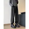 Pantalones de traje de primavera para hombre, estilo holgado y relajado, diseño de pierna ancha, elegantes y sofisticados, con buena caída, pantalones casuales de pierna recta de moda