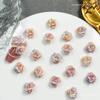 TikTok Explosões Cerâmica Macia Rosa Nail Art Jóias Simulação Nail Art Borboleta Jóias Luminosa Flor Macia Acessórios Nail Art