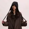 Gorro de Punto de Color Sólido Holgado para Mujer en Invierno, Moderno y a la Moda, Hace que la Cara Parezca Más Pequeña, Cálido y Protector de Orejas, Sombrero de Lana