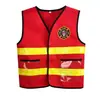 Casa de juegos para niños Ropa de juego de rol Traje de bombero Héroe de la extinción de incendios Chaleco rojo Ropa para jugar al fuego