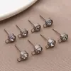 Pendientes de Acero Inoxidable Chapados en Oro con Forma de Taza de Coche y Pedrería Colgante, Accesorios para Pendientes Hechos a Mano DIY