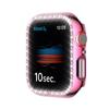 Para Carcasa de Apple Watch Fila Única Diamante Hueco iwatch7 Generación 8 Generación Carcasa Protectora PC Carcasa Protectora de Diamante Hueco