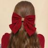 Horquilla con lazo rojo de Año Nuevo para mujer, para otoño e invierno, con clip para la parte posterior de la cabeza, para celebridades de Internet, con clip de primavera, accesorio para la cabeza sencillo.