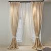 Cortina francesa de veludo creme para sala de estar, janela saliente, estudo, tatame, quarto, janela saliente, cortina de tecido vintage com renda para meninas