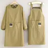 Overoles de Trabajo Extendidos Delantal Impermeable Ropa de Trabajo de Catering para Hombres y Mujeres Resistente al Aceite Resistente a las Manchas Manga Larga Estampado