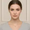 Collar con Silueta de Montaña Minimalista de Moda Electrochapado en Oro Real, Cadena para Clavícula de Lujo Ligero de Nicho de Gama Alta, Colgante Popular de Venta Transfronteriza