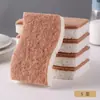 Esponja de cocina con forma de cintura de algodón de pulpa de madera, estropajo absorbente, paño mágico, limpieza de cocina, cepillo para lavar platos, olla antiadherente, aceite