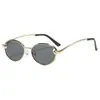Moda Europea y Americana Nuevo Retro Gafas de Sol Metálicas Sensación de Alta Gama Gafas de Sol con Protección UV Personalidad Tendencia Gafas de Estilo Callejero