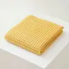 Toalla Fina de Gasa Arrugada Estilo Japonés, Suave, Absorbente, Transpirable, Hidratante, Toalla para Lavado Facial, Color Liso, Sencilla y Amigable con la Piel