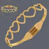 Fornecimento Exclusivo Transfronteiriço de Pulseiras Abertas Irregulares Estilo Europeu e Americano, Aço Inoxidável Galvanizado a Ouro Real 18K, Pulseiras Femininas de Luxo Leve Atacado