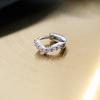 Pino de Prata 925 Brincos em V de Diamante Brincos Femininos Brincos Pequenos Simples Pequenos Pequenos Moda Sofisticada Coreana Brincos