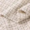 Nuevo Estilo Pequeña Fragancia Tela a Cuadros Hilo Dorado Hecho a Mano diy Empaque de Ramo Material para Zapatos Tela para Maletas