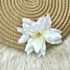 Decoración de Flor de Lirio Artificial, Diámetro de 12 cm, Adornos de Lirio Perfumado, Decoraciones de Boda Semi-Terminadas, Accesorios para Arreglos Decorativos