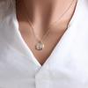 Collar con colgante de diamantes Xingyue de estilo japonés-coreano para mujer, cadena de clavícula con disco de diamantes de lujo, diseño personalizado.