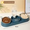 Conjunto de Tigelas para Cães, Tigelas para Gatos e Tigela de Água com Dispensador Automático de Água e Tigelas de Aço Inoxidável, Adequado para Gatos e Cães, Design Dividido para Fácil Limpeza