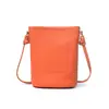 2023 nuevo estilo coreano mini bolso cubo de piel de vaca de primera capa bolso para teléfono de cuero genuino bolso de hombro cruzado simple casual