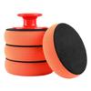 Esponja para Encerar Autos Herramienta de Belleza Redonda Mango de Plástico Lavado de Autos Pulido Manual Set Esponja Cepillo para Cera Artefacto