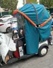 Toldo para Triciclo Refugio de Lluvia Parasol Triciclo Plegable Carro de Pedales para Personas Mayores Metabo