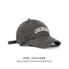 Gorra de Béisbol para Mujer Parte Superior Profunda Circunferencia de Cabeza Grande Letra Estilo Coreano Versátil Bordada Protector Solar Mostrando la Cara Pequeña Ancha Pico de Pato Gorra para Hombre