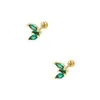 Pendientes de Acero Inoxidable con Cruz y Circonita Pendientes Pequeños para Cartílago del Oído Sentido de Diseño de Pendientes Nicho Invierno Lujo Ligero Pendientes con Sensación de Alta Gama