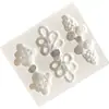 Botón de Nudo Chino Forma de Cheongsam Molde de Silicona Líquida Plegado Azúcar Chocolate Molde Decorativo Molde para Hornear