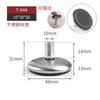 Pata de Mueble Ajustable Pata Ajustable Soporte para Uñas de Pie Pata de Gabinete Ajustable Pata Móvil M6M8M10 Accesorios de Ferretería