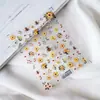 Marco de Fotos Estilo Fresco Vintage Pegatinas de Uñas con Forma de Lazo Ts4078 Estilo Pastoral Francés Pegatinas Florales de Cerezo para Uñas