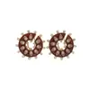 Pendientes de Aleación de Cobre para Mujer con Estilo Retro Francés, Diseño de Nicho, Temperamento Elegante de Gama Alta, Transmisión en Vivo Transfronteriza de Segunda Mano