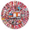100 pegatinas de grafiti de camión de bomberos personalizadas con dibujos animados transfronterizos para niños, tarjetas decorativas para tazas de agua, carcasas de teléfono, pegatinas DIY