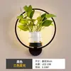 Lámpara de noche Dormitorio Planta verde Moderna Minimalista Escalera Sala de estar LED Creativo Pasillo Pasillo Lámpara de pared