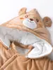 Macacão Espesso de Algodão Puro para Bebê Outono e Inverno Roupas de Algodão para Recém-Nascidos Roupas de Inverno Jaqueta de Algodão com Capuz Jaqueta Acolchoada para Passeio de Outono e Inverno