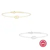 Transfronterizo Más Vendido Plata de Ley S925 Moda Versátil Doble Círculo Carácter Ocho Pulsera Anillo Diseño Original Simple Creativo Elegante