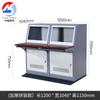 Console de Controle para Oficinas Industriais, Bancada de Monitoramento, Plataforma de Controle, Montagem de Gabinete Embutido Inclinado Console de Controle