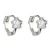 Pendientes Ins de Estrella de Circonita de Moda Estilo Dulce Fresco Distintivo Pendientes de Nicho Estilo Frío Versátiles Pendientes Sentido Avanzado