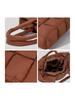 Bolsa de Hombro Nube de Fábrica Transfronteriza Bolso de Mano Suave Acolchado para Mujer Ropa de Algodón Nueva Bolsa de Cuadrícula Hexagonal Transfronteriza