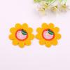Accesorios para pasadores de pelo de venta caliente en AliExpress Pegatinas de parche decorativo para camisetas Banda de color DIY Pieza de fruta flor Pegatinas de tela bordadas decorativas