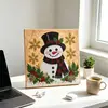 Nuevo arte de perlas enmarcado 5D transfronterizo con tema navideño, cantidad de Arte de Perlas Navideñas de Diamantes
