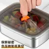 Caixa de Almoço para Exterior em Aço Inoxidável Crisper Especial Cozinha Doméstica Comercial Isolada Retangular Micro-ondas