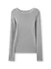 Suéter de tricô com gola redonda CHAO fino 100% lã Merino Yangzi, 48 unidades, para mulheres, blusa básica afuniladora para o outono