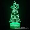 E-commerce transfronterizo superventas bastion night luz nocturna 3D alpaca cosechadora paracaidismo lámpara de mesa colorida luz de regalo creativa