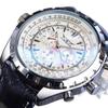 Relógio Mecânico Automático Jaragar Estilo Europeu e Americano Moda Masculina Casual Mecânico Multifuncional Vidro Azul