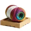 Venta al por mayor Hilo de Lana Hui Cai Hilo Islandés DIY Crochet Hecho a Mano Suéter Chal Hilo Sección Larga Teñido Color Degradado Hilo de Lana Islandés