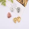 Vintage Malla Hueca Caja de Fases Corazón de Durazno Collar Colgante Caja de Fases Material DIY Joyería Colgante Caja de Fases 26m Creativo