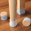 Capa de Pé de Cadeira de Silicone Piso de Madeira Silencioso Antiderrapante Anti-queda Resistente ao Desgaste Capa Protetora de Pé de Mesa e Cadeira de Jantar Feltro Almofada de Pé de Banco