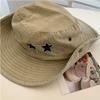 Diseñador Celebridad Cibernética Taladro Caliente Estrella de Cinco Puntas Sombrero de Pescador Sombrero de Vaquero Occidental para Mujer Montañismo al Aire Libre Sombrero para el Sol Sombrero para el Sol