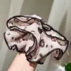 Goma para el pelo elástica de alta gama, multicapa, de gasa estampada, con volantes, para coleta, estilo vintage, exquisita, coreana