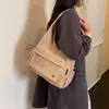 Bolso grande de nailon con múltiples bolsillos, estilo casual japonés para mujer, nuevo modelo 2026 para la escuela y el trabajo, bolso de hombro y cruzado