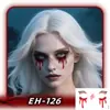 2025 Novos Adesivos de Tatuagem de Halloween Transfronteiriços Adesivos de Cicatriz para Rosto à Prova d'Água Adesivos de Cicatriz Engraçados de Terror de Halloween